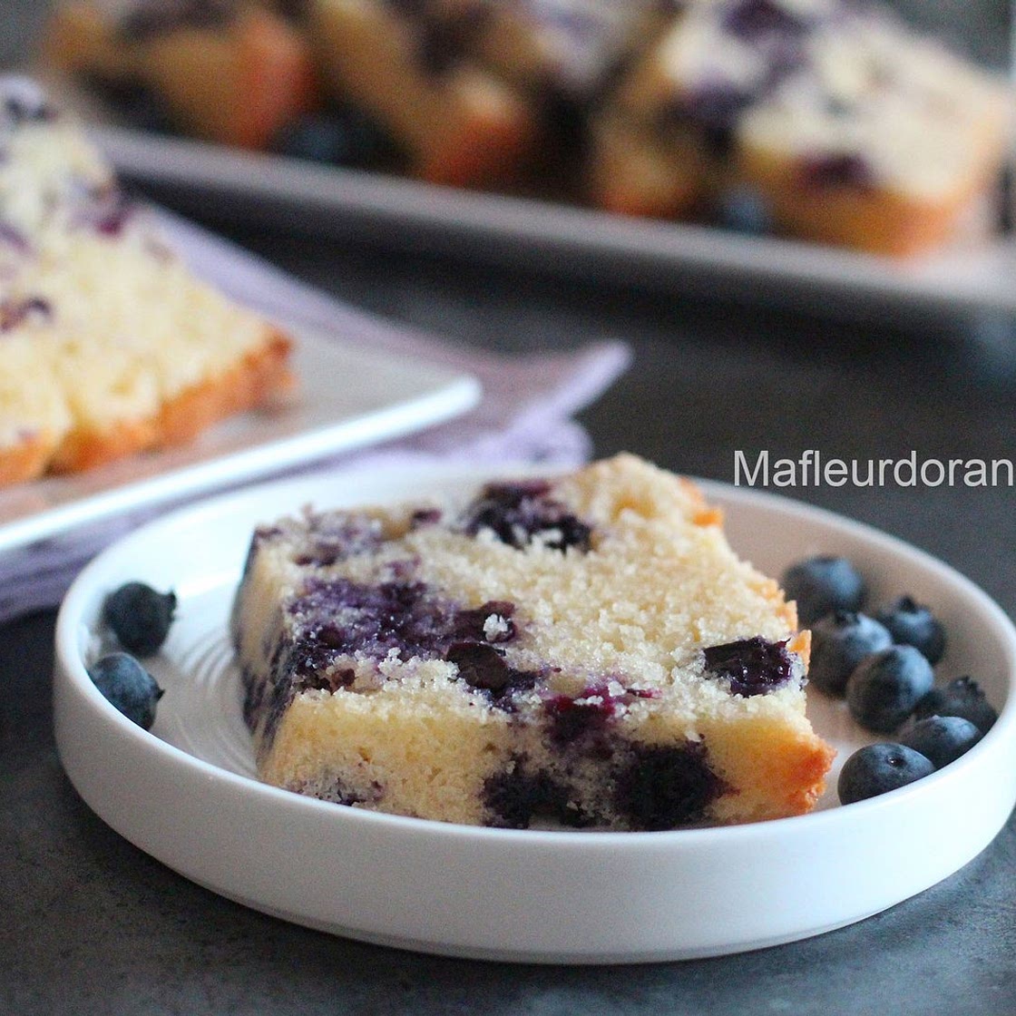 Cake aux citron et myrtille