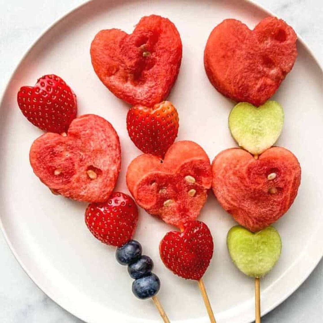 Heart Fruit Skewers