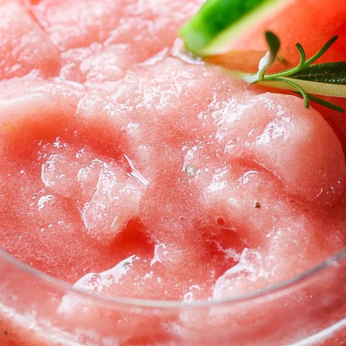 Frosted Watermelon Rosemary Slushy