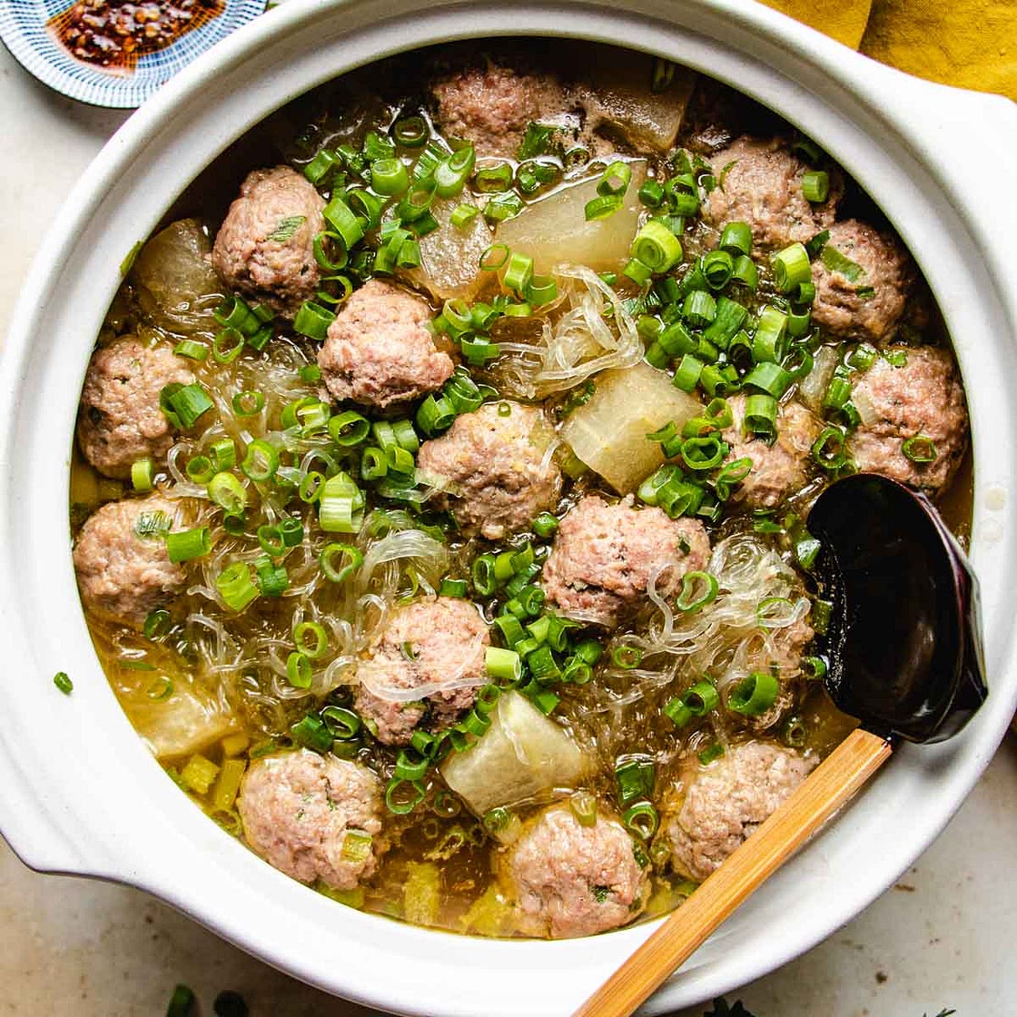 Winter melon soup with meatballs recipe