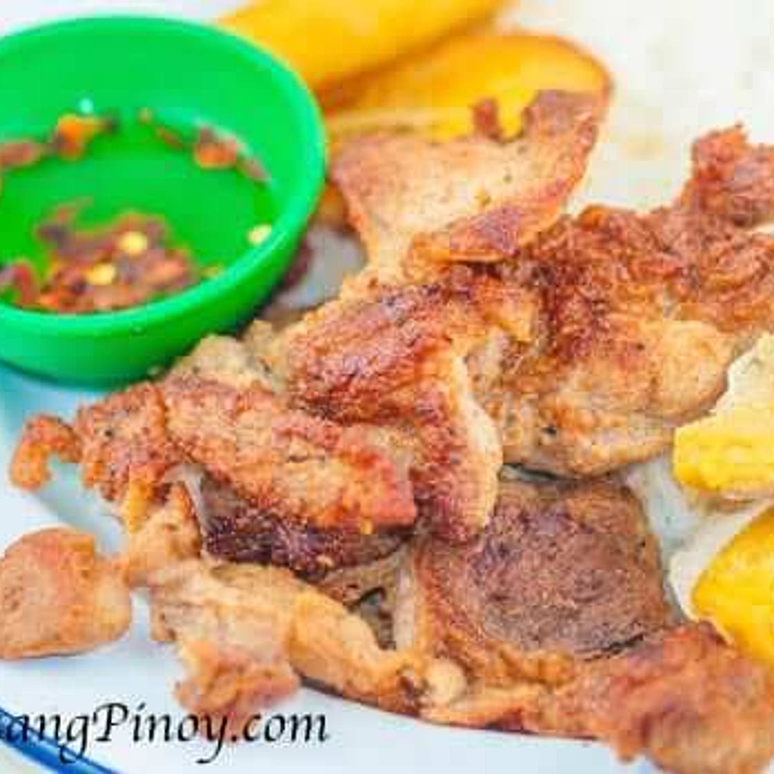 Pork Tapa with Fried Banana and Salted Egg