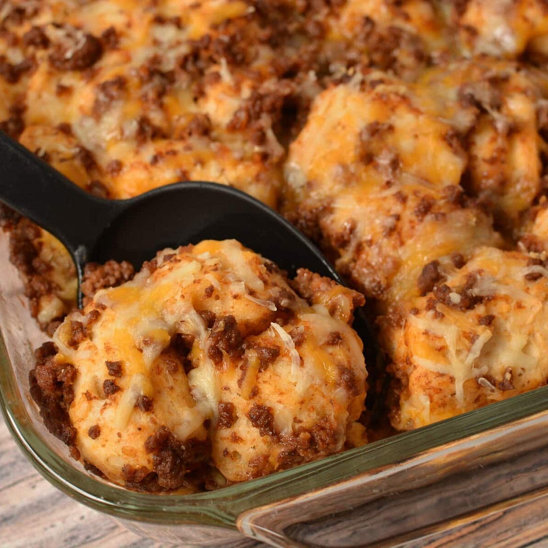 Sloppy Joe Biscuit Casserole