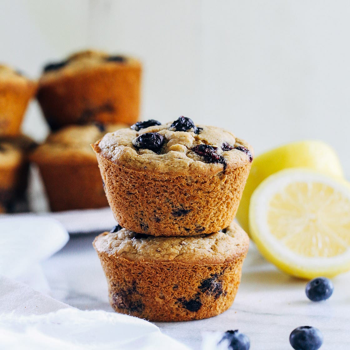 Vegan and Gluten-free Blueberry Lemon Muffins