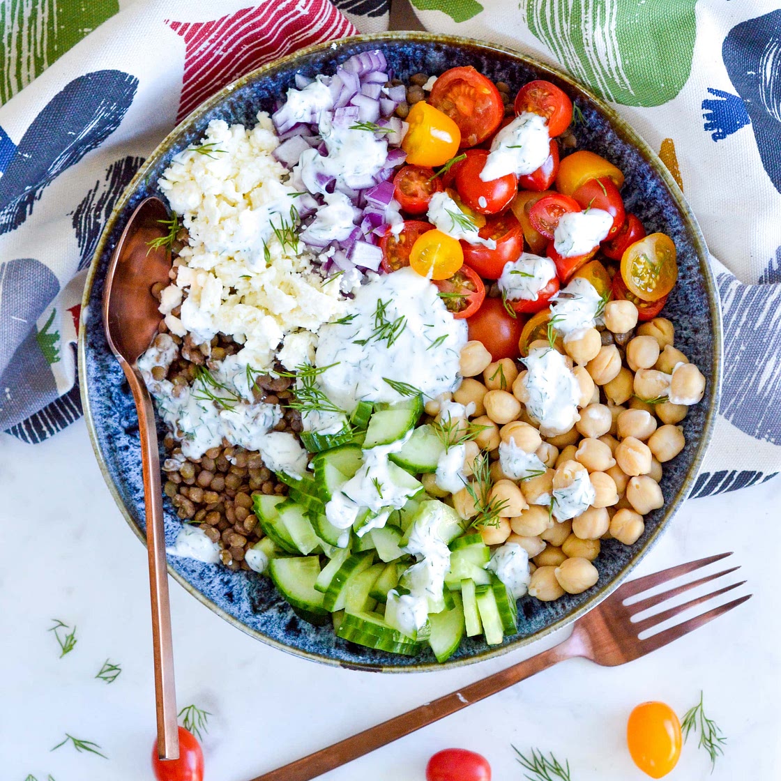 Greek Lentil Power Bowl