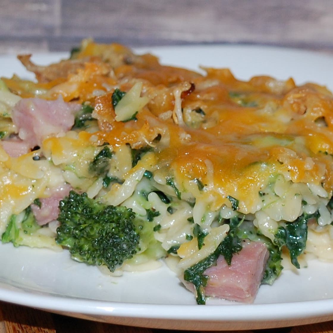 Ham, Broccoli and Orzo Casserole