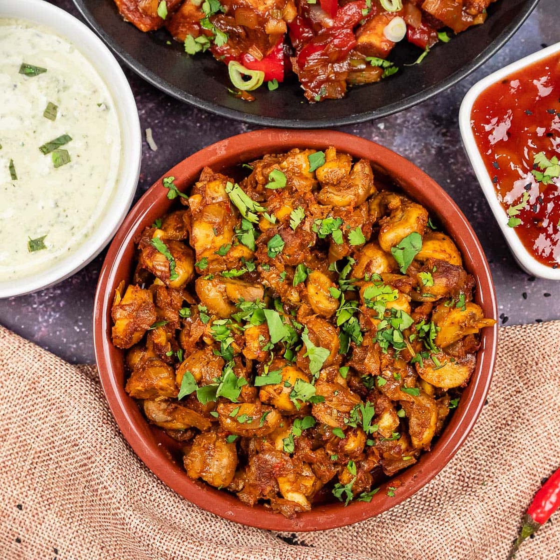 Mushroom Bhaji (Indian Mushroom Curry)