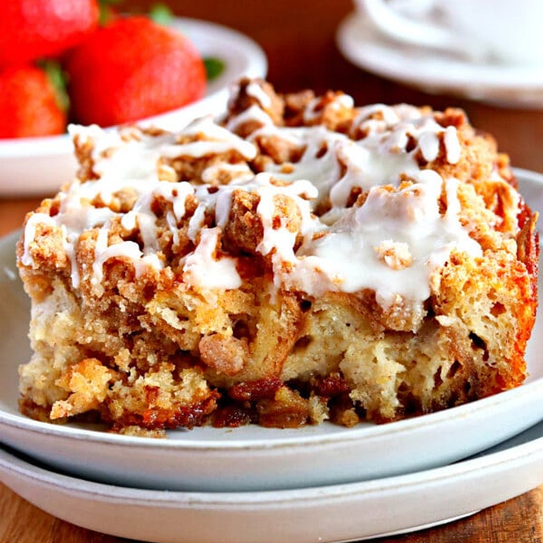 Cinnamon Roll French Toast Casserole {Gluten-Free, Dairy-Free Option}