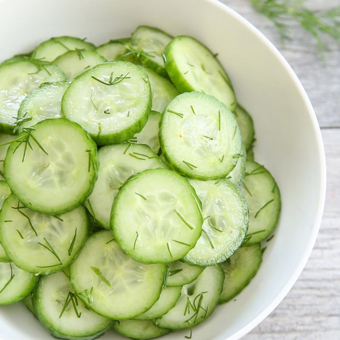 Sweet and Sour Dill Cucumber Salad