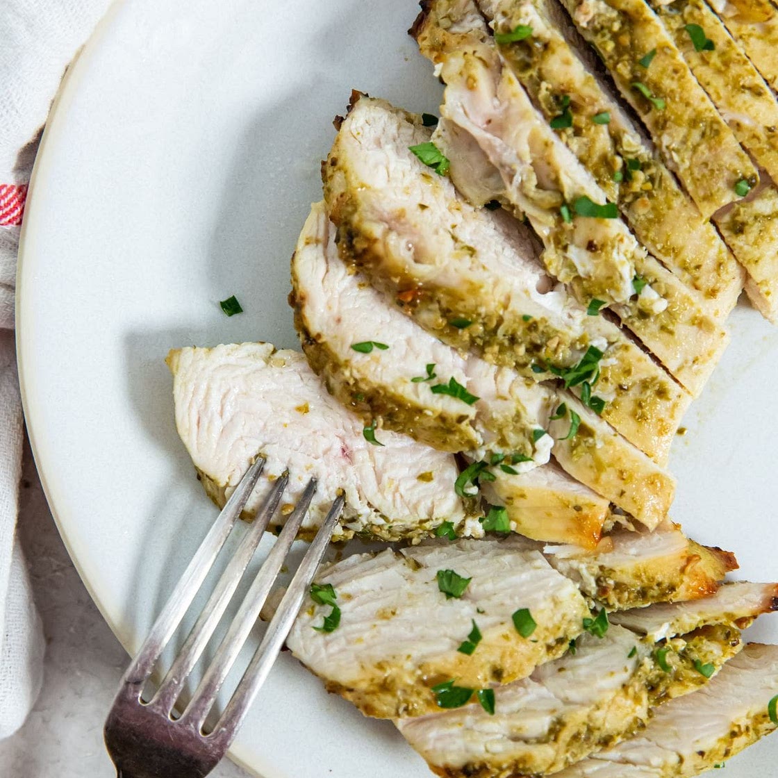 Air Fryer Pesto Chicken Breast