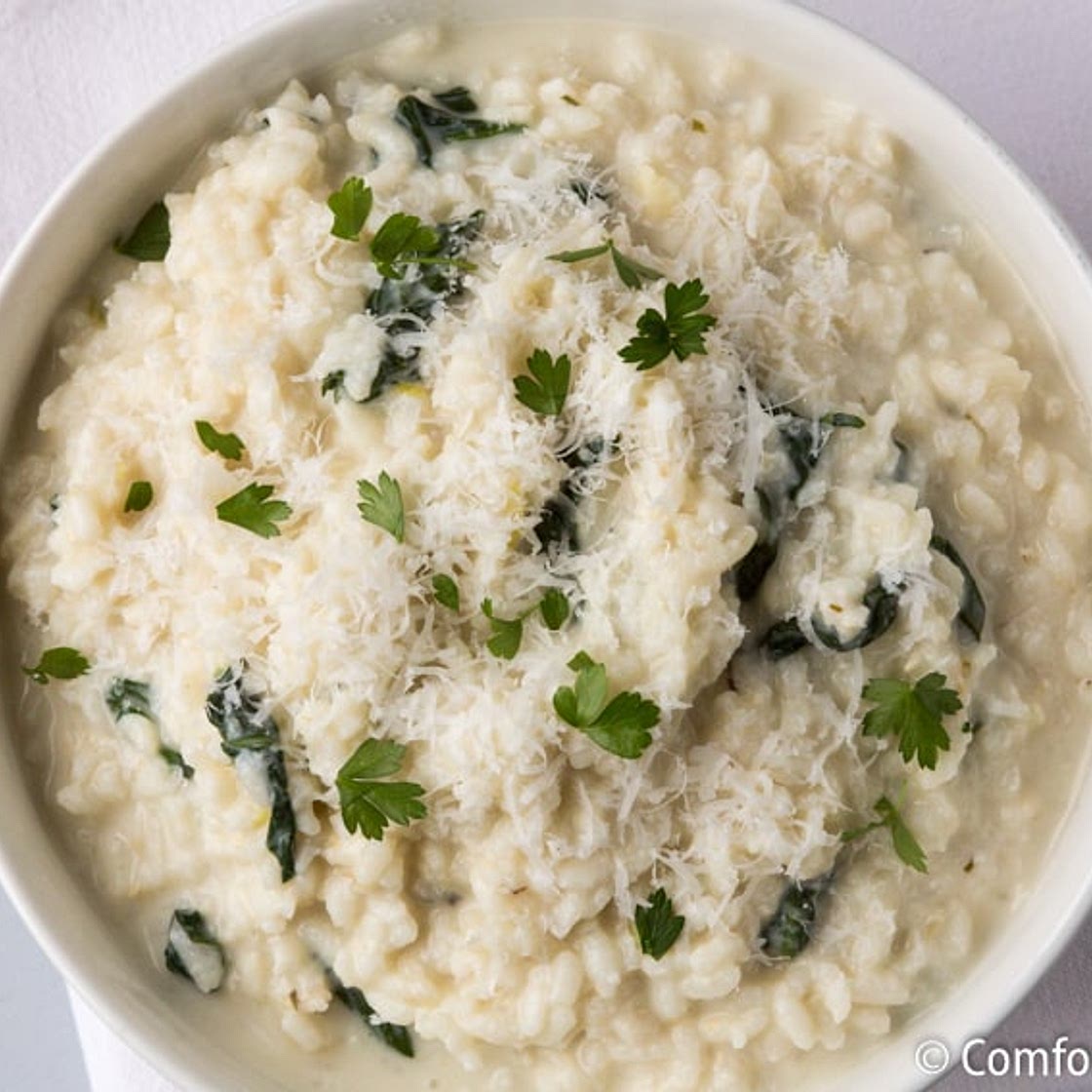 Creamy Spinach and Pecorino Risotto
