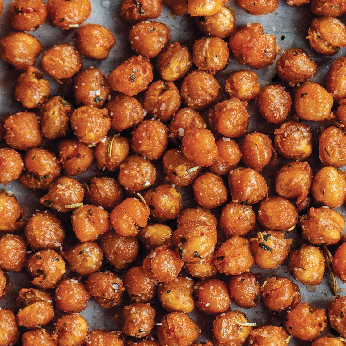 Air Fryer Crispy Herbed Chickpeas