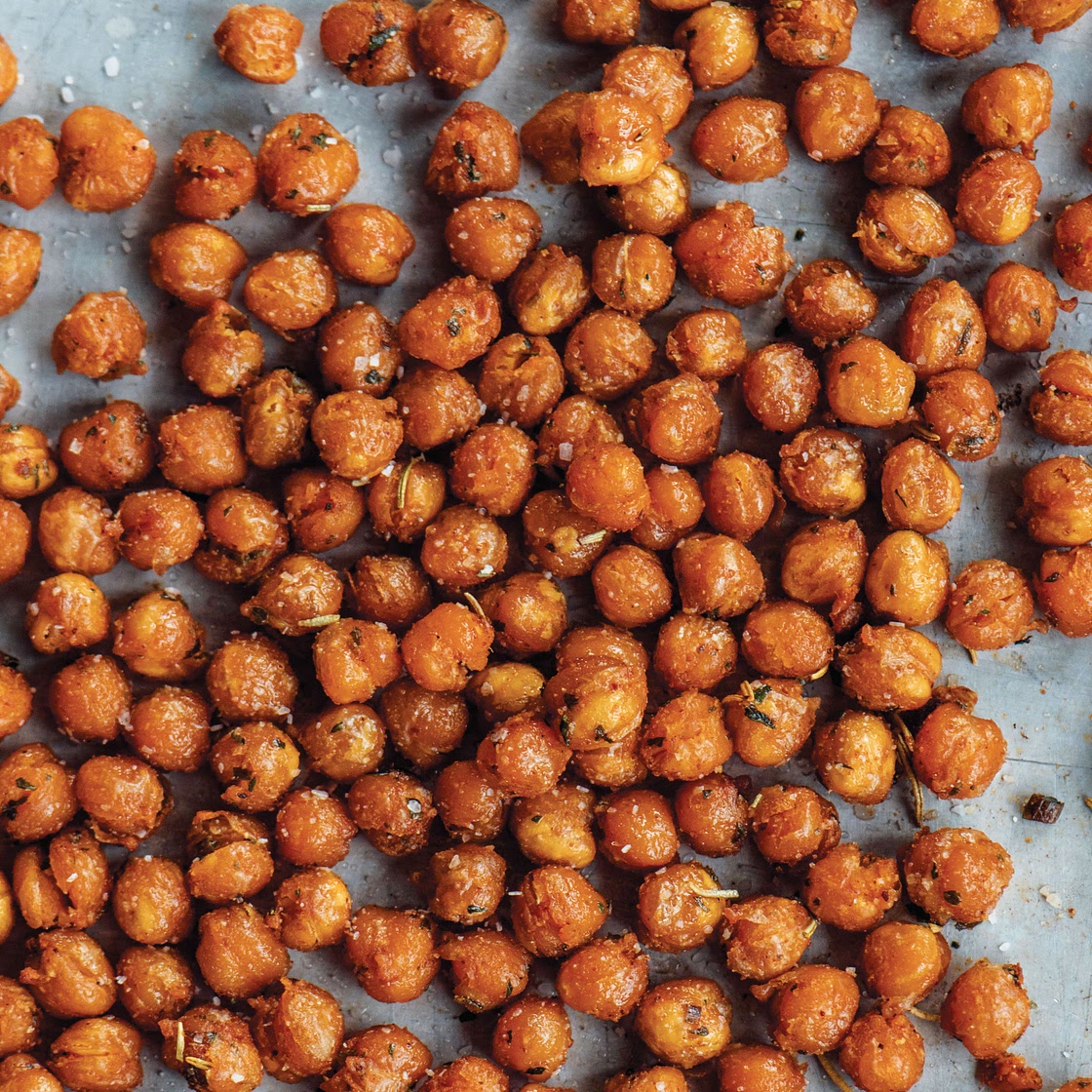 Air Fryer Crispy Herbed Chickpeas