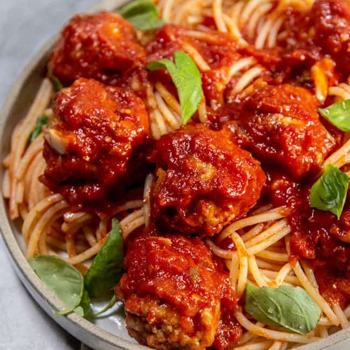 One Pan Baked Chicken Meatballs and Tomato Sauce recipe
