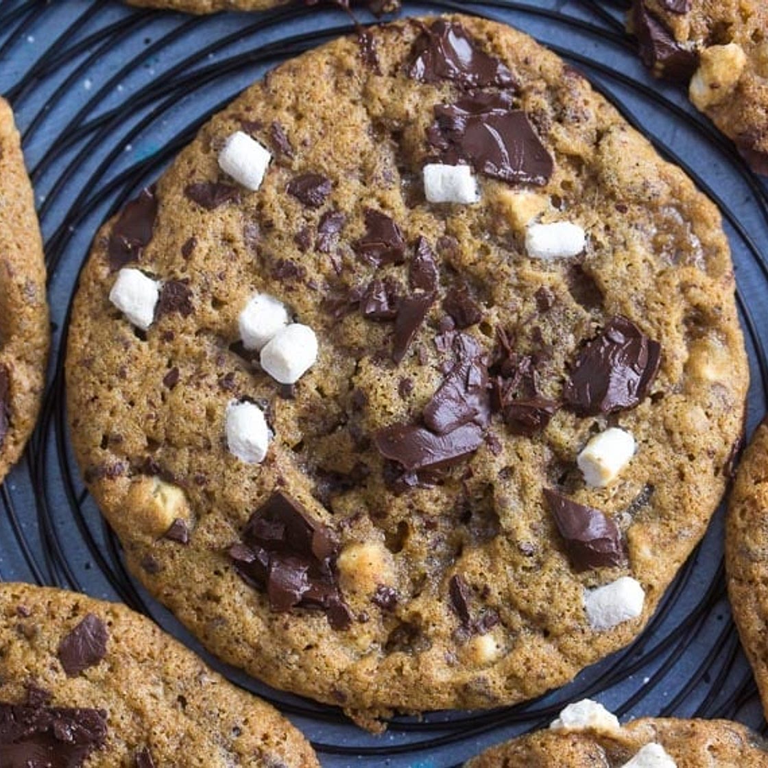 Low FODMAP S’More Chocolate Chunk Cookies