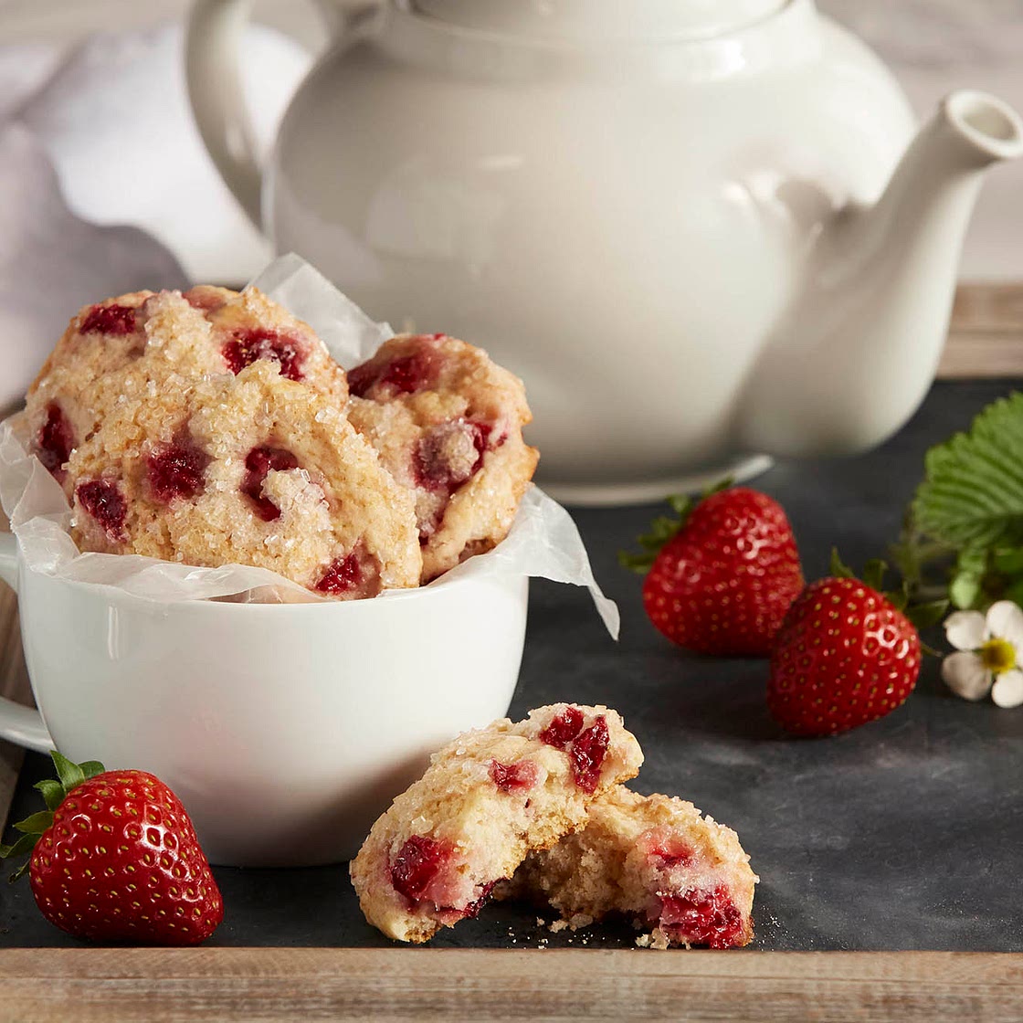 Strawberry Shortcake Tea Biscuits