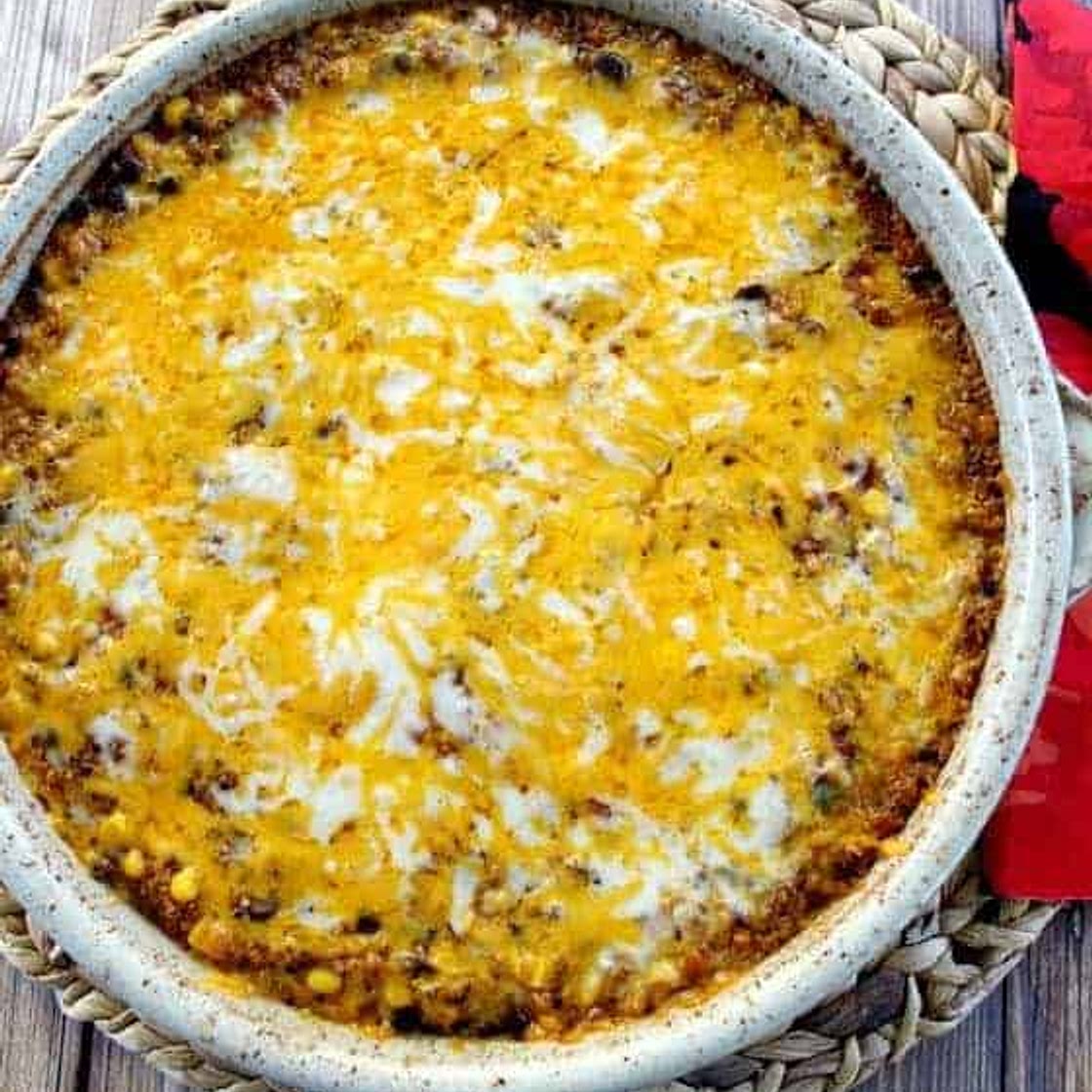 Quinoa Black Bean Enchilada Casserole