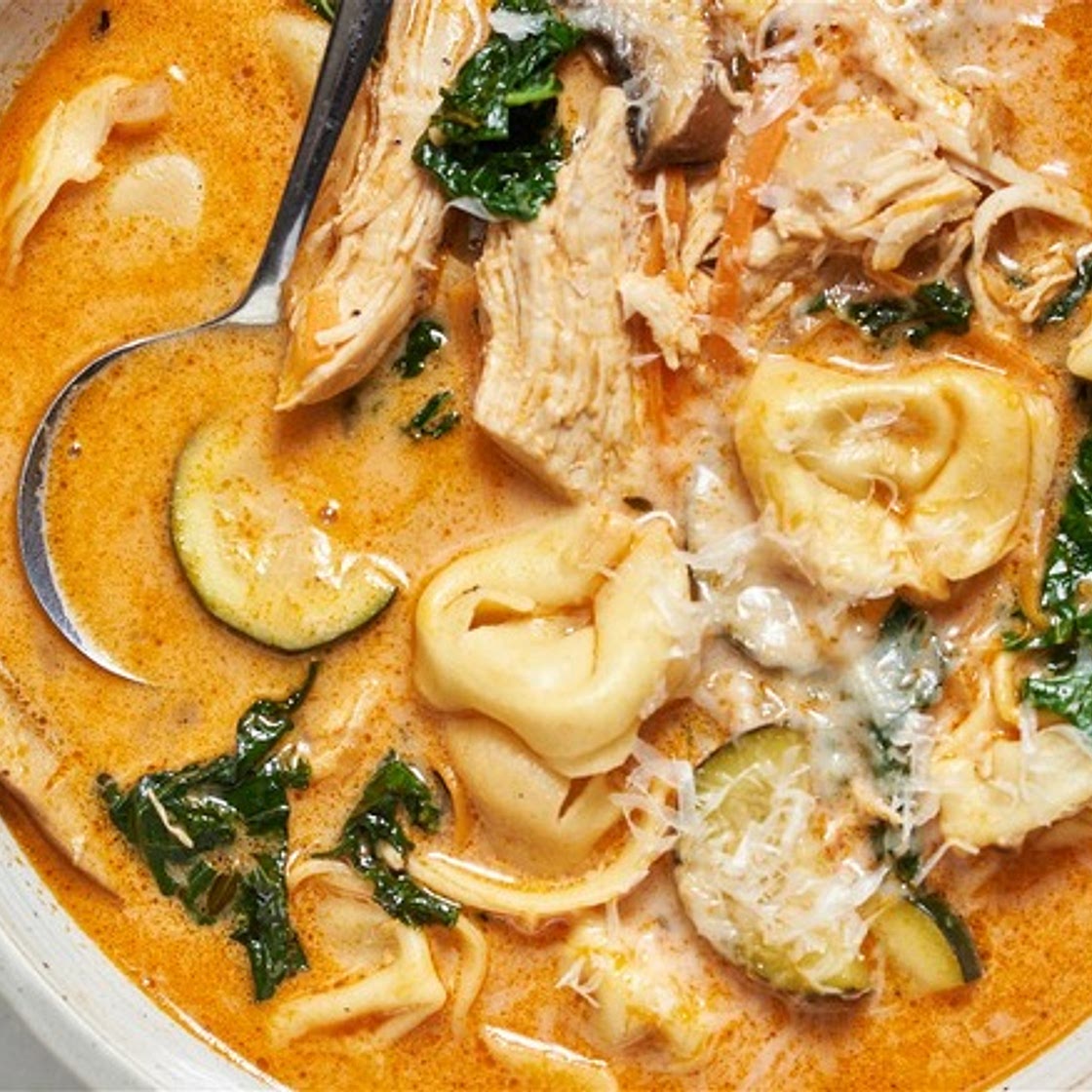 Chicken and Tortellini Vegetable Soup Recipe