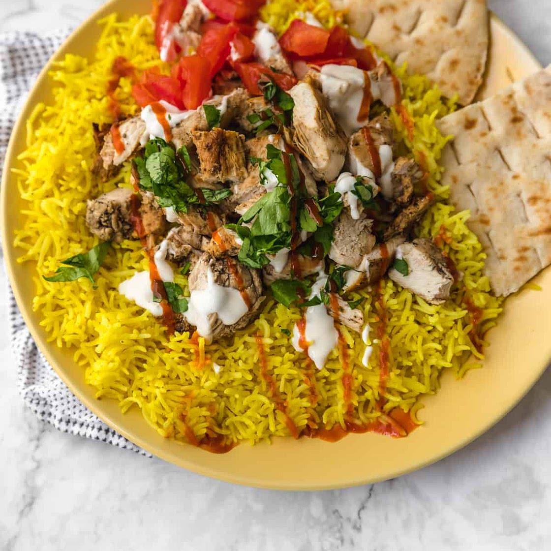Halal Guys Chicken and Rice