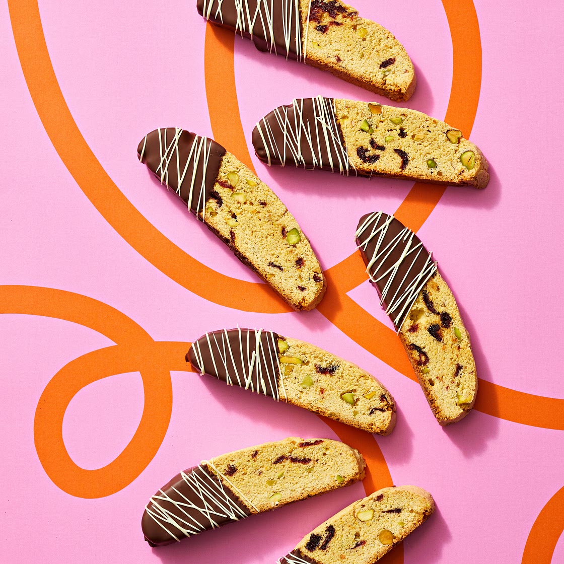 Cranberry-Pistachio Cornmeal Biscotti
