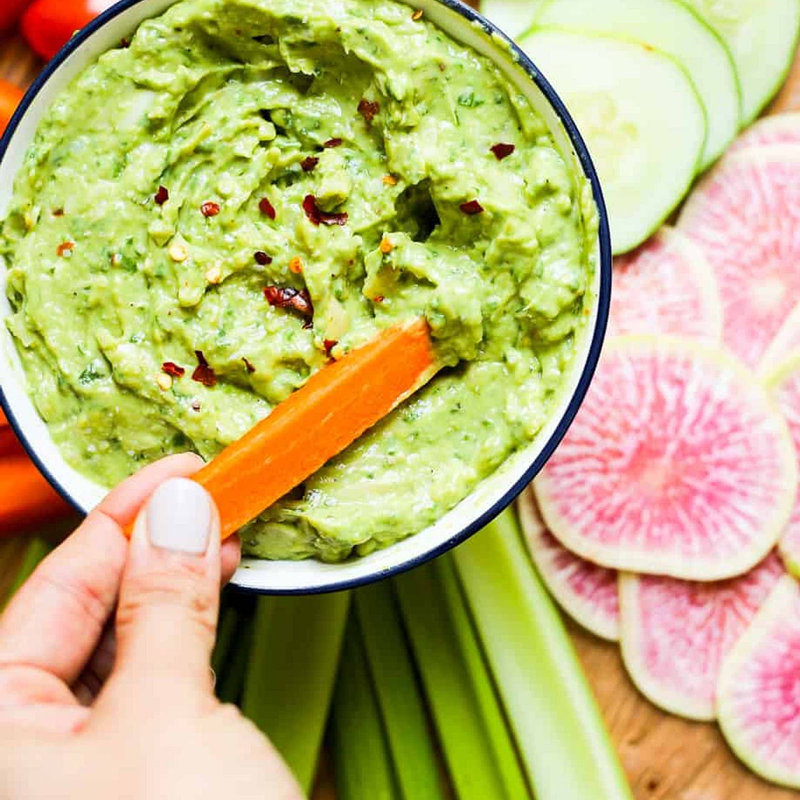 Spinach and Artichoke Avocado Dip