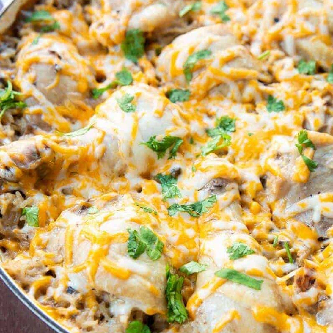 Mushroom Soup Chicken & Rice Casserole