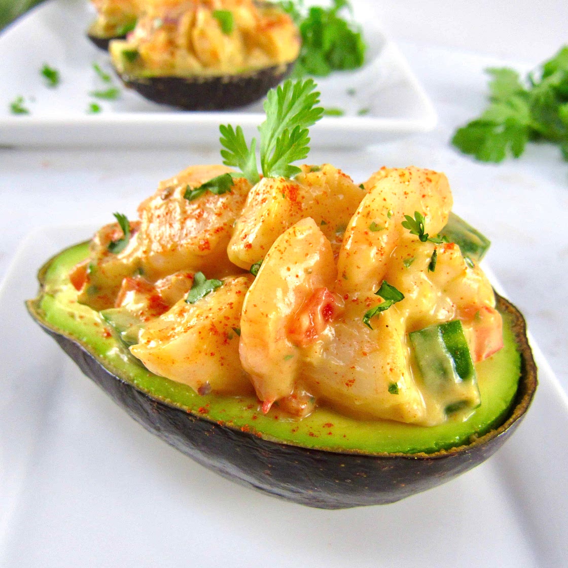 Shrimp Salad Stuffed Avocado