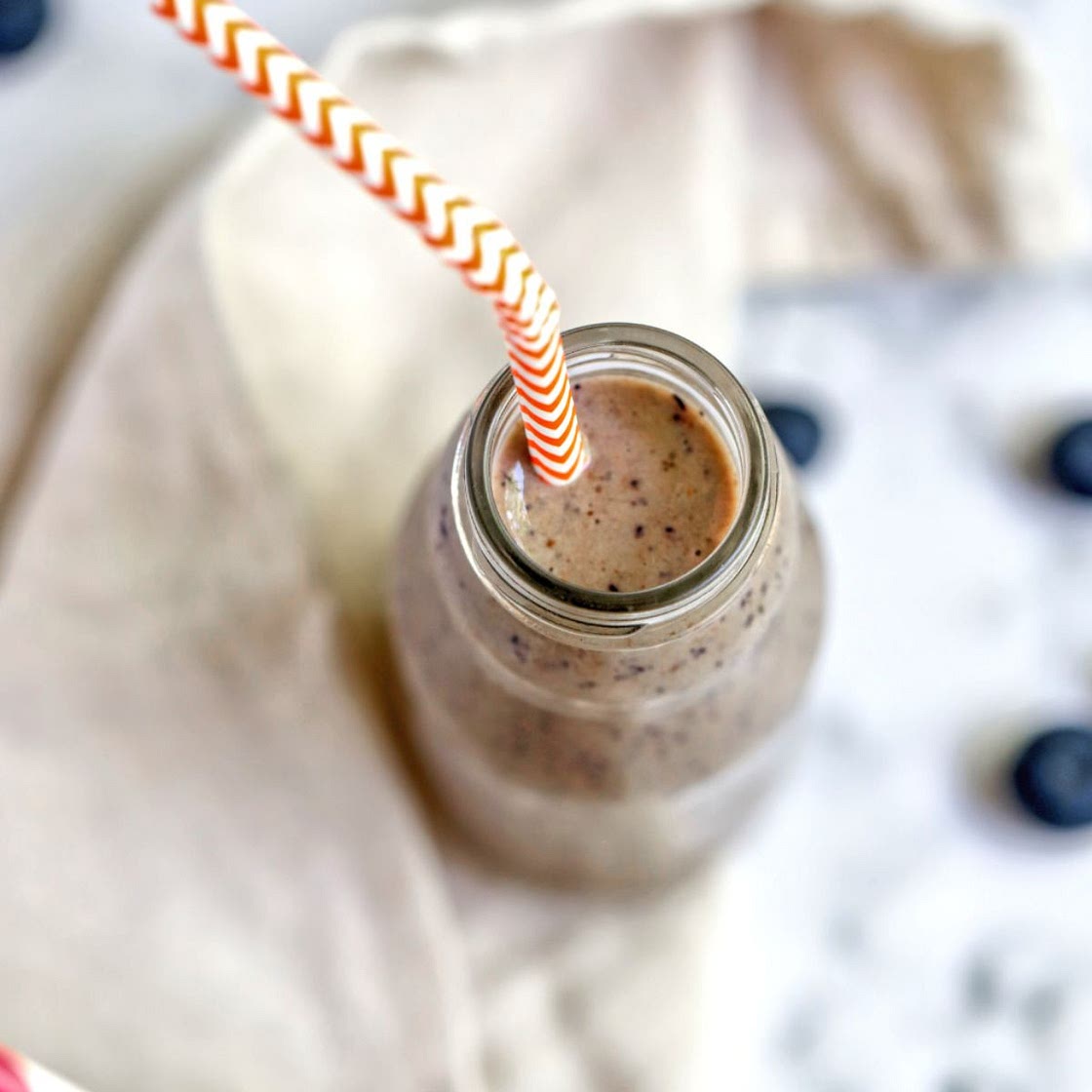 Blueberry Tahini Protein Smoothie