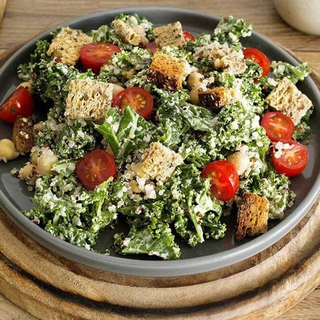 Vegan Kale Caesar Salad