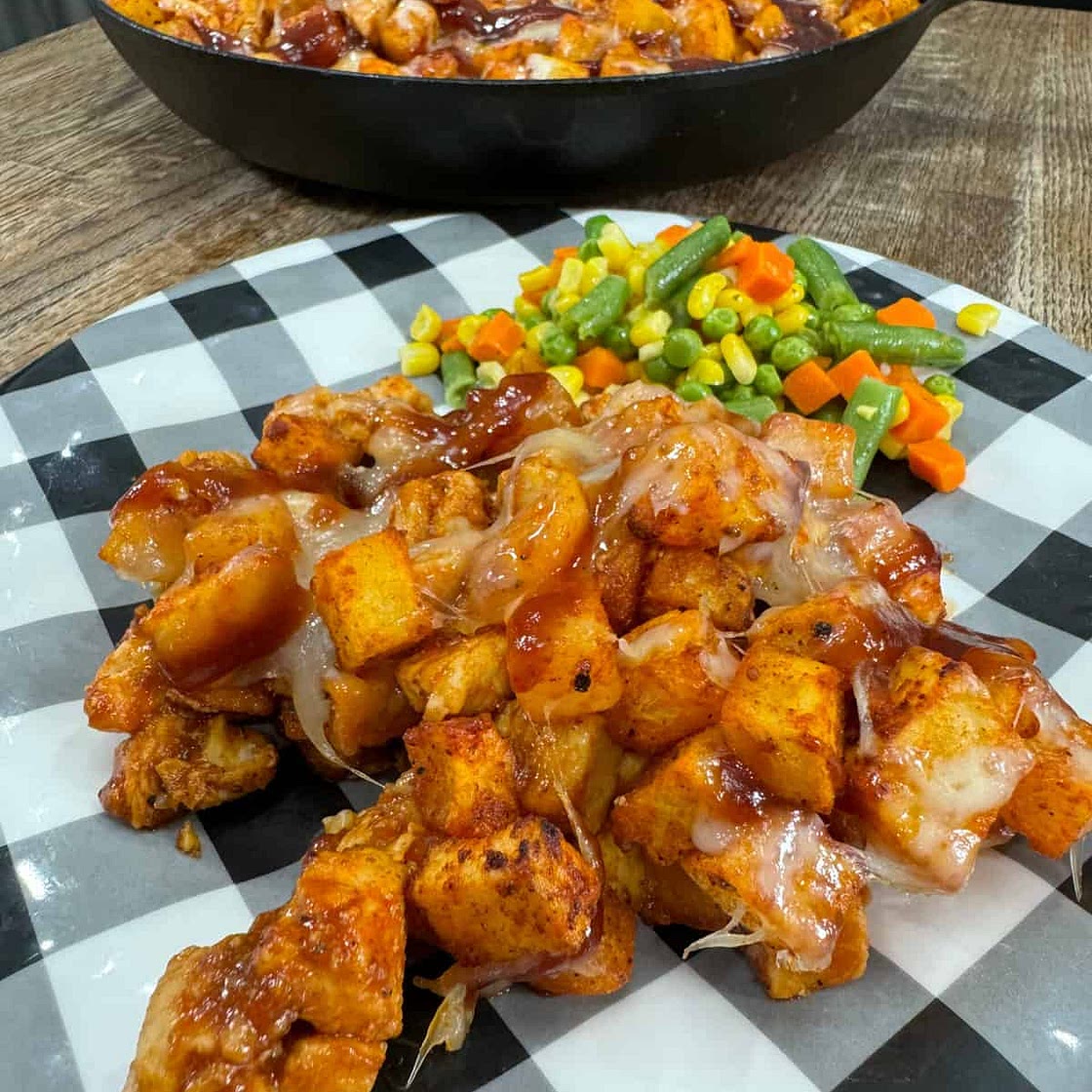 BBQ Chicken Potato Skillet