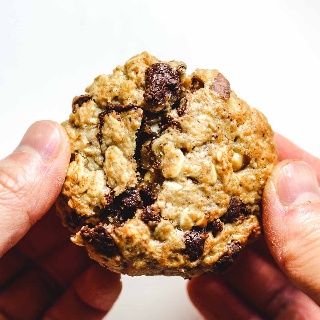 Air Fryer Tahini Oatmeal Chocolate Chunk Cookies