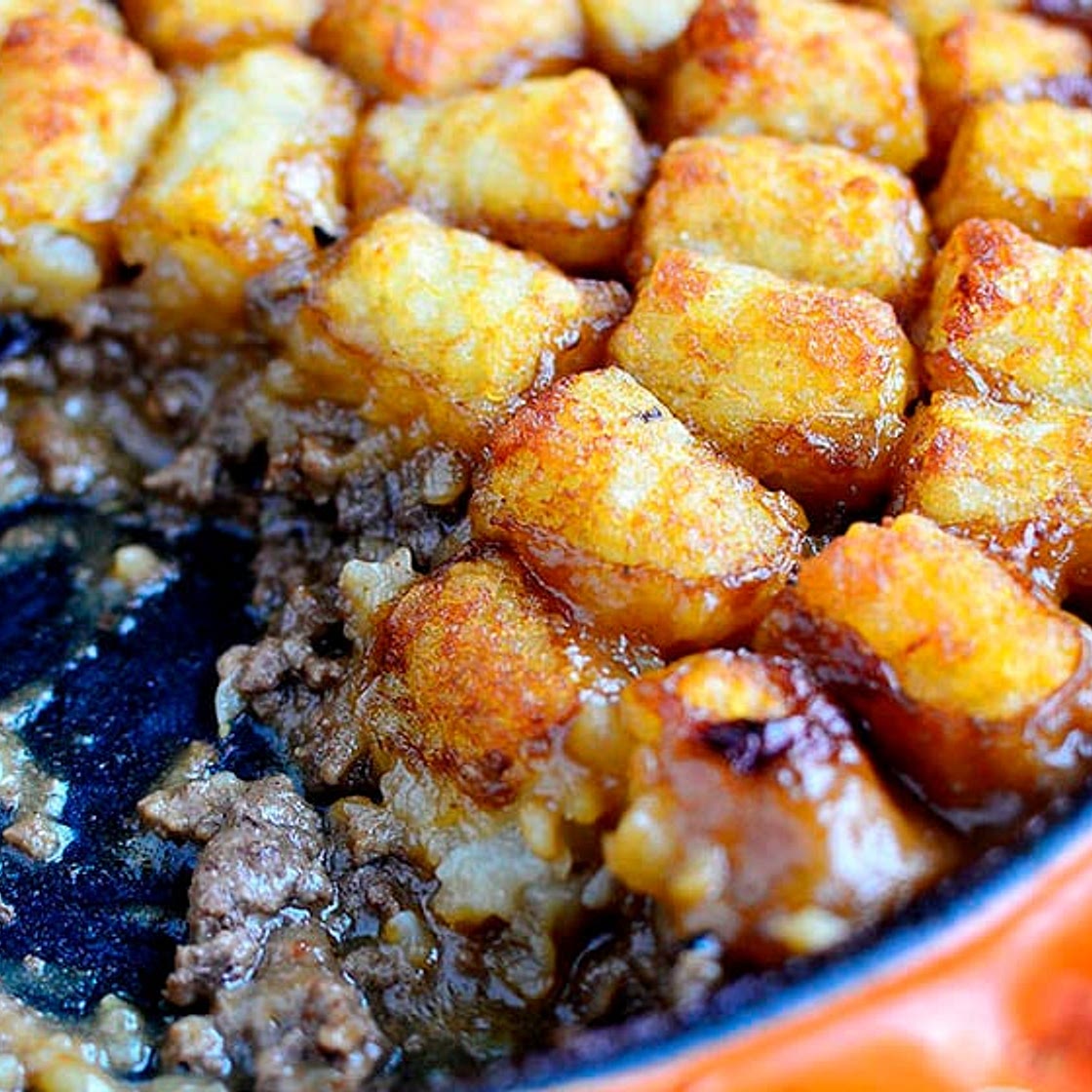 Skillet Tater Tot Casserole