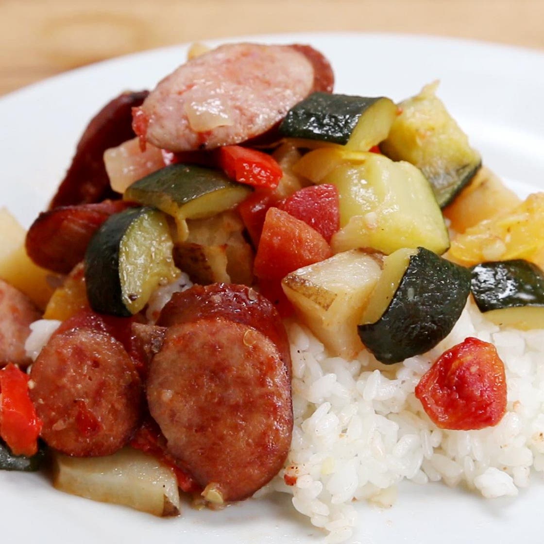 One-Pan Sausage And Veggies Recipe by Tasty