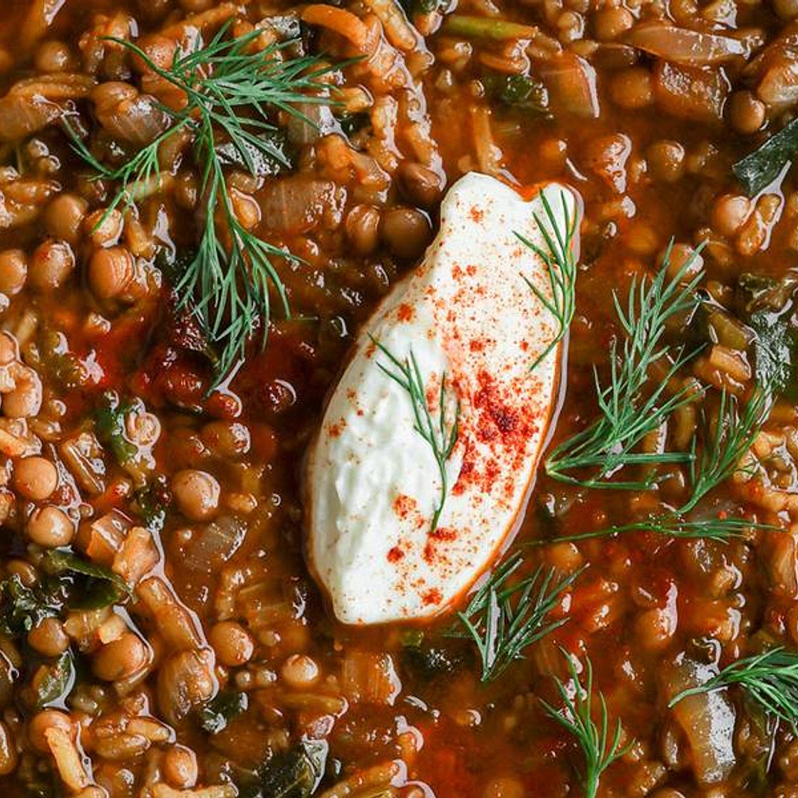 Smokey Lentil Stew with Aioli