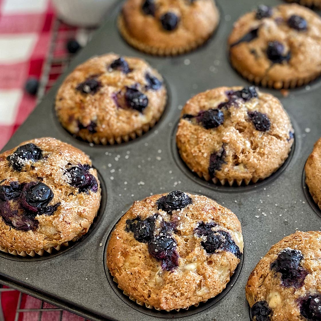 Cottage Cheese Blueberry Muffins