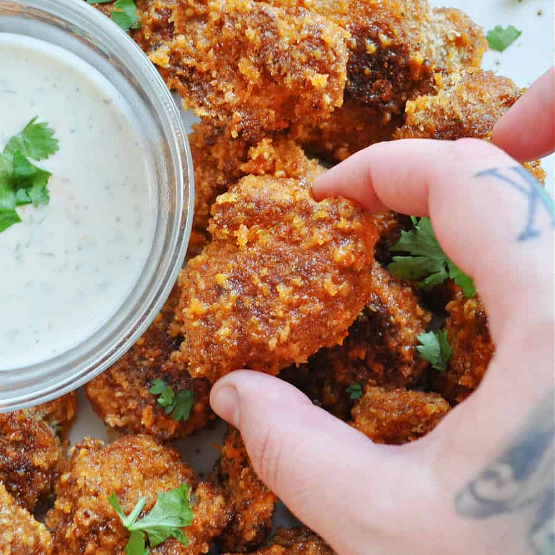 Vegan "Honey" Gold Seitan Wings
