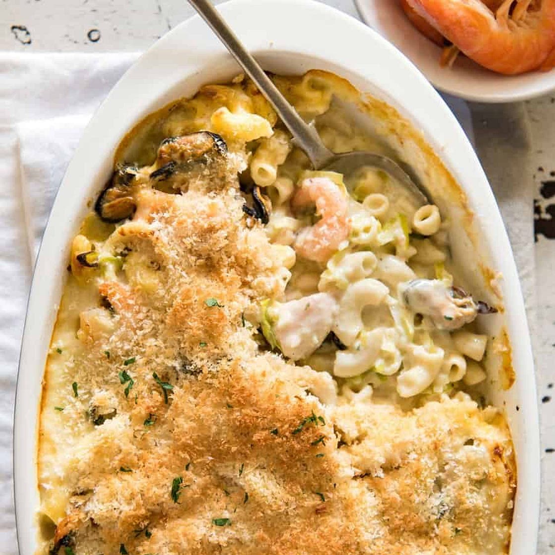 Creamy Seafood Pasta Bake