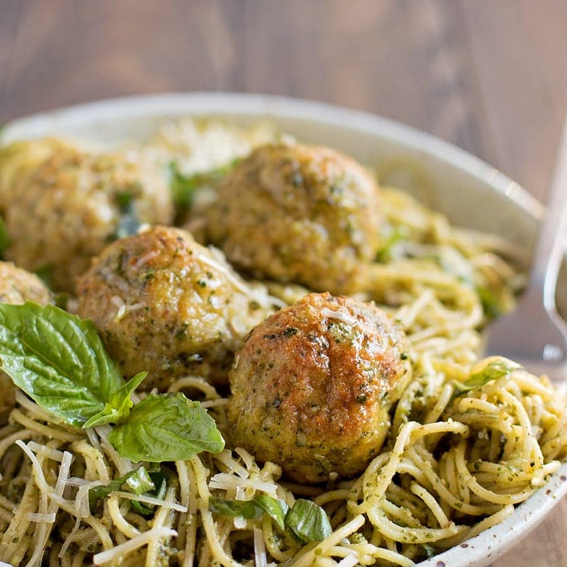Chicken Pesto Meatballs Recipe