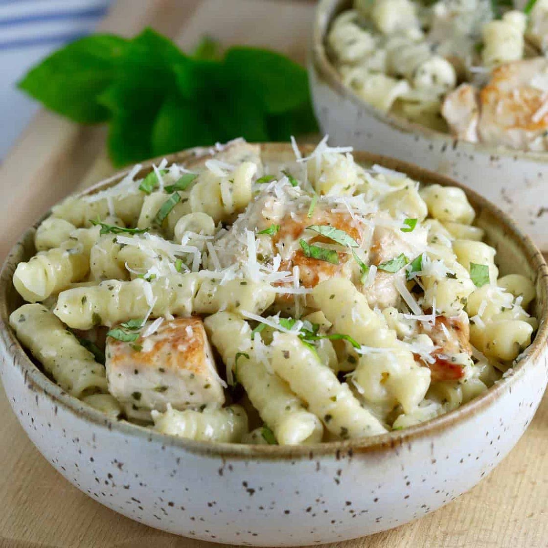 Chicken Pesto Pasta Alfredo Recipe