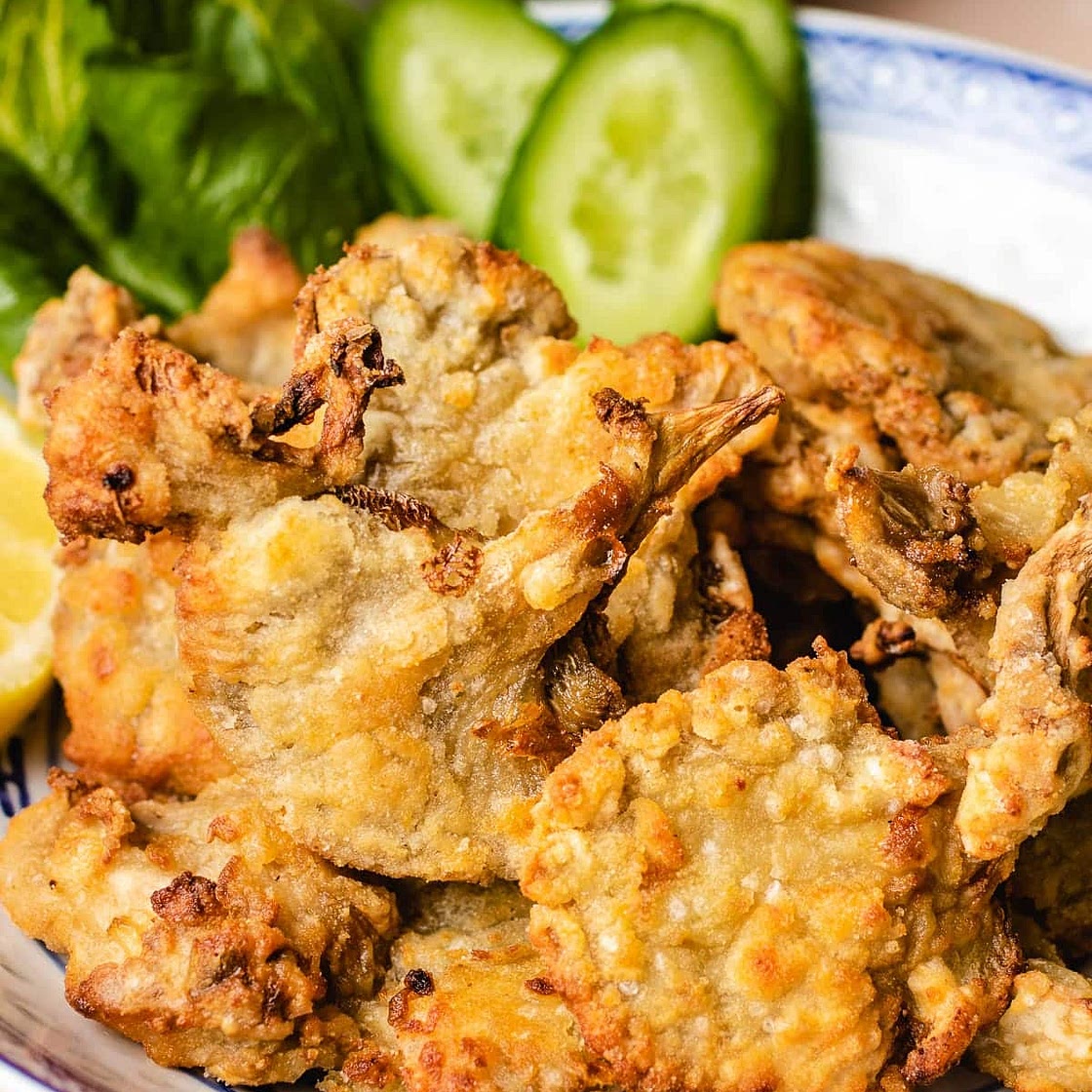 Air Fried Oyster Mushrooms (Vegan Fried Chicken Karaage)