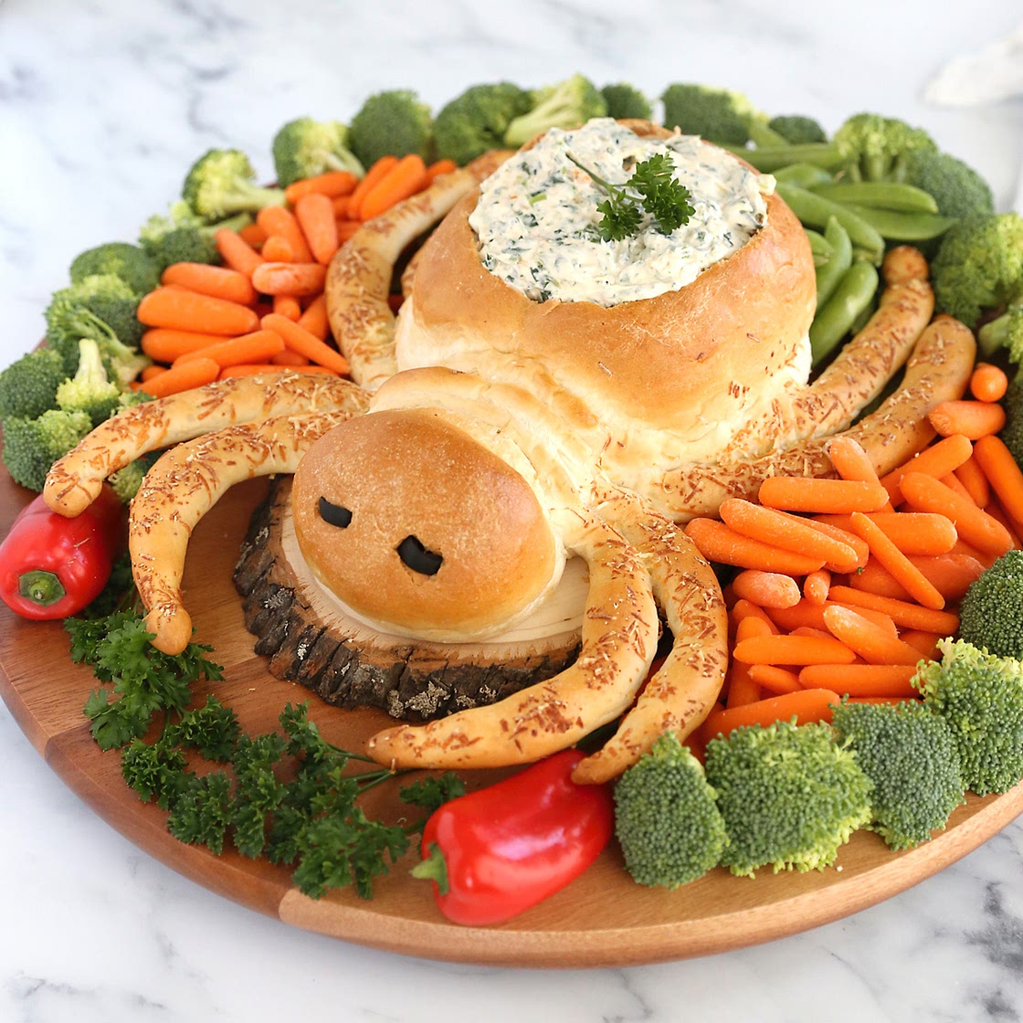 Halloween Spider Bread Dip Bowl