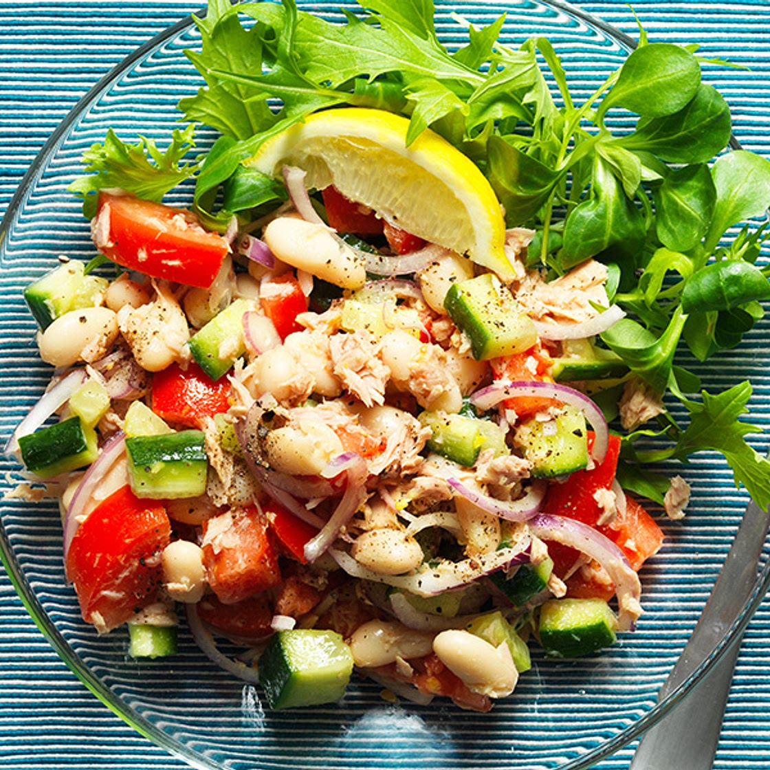 White bean, tuna and lemon salad
