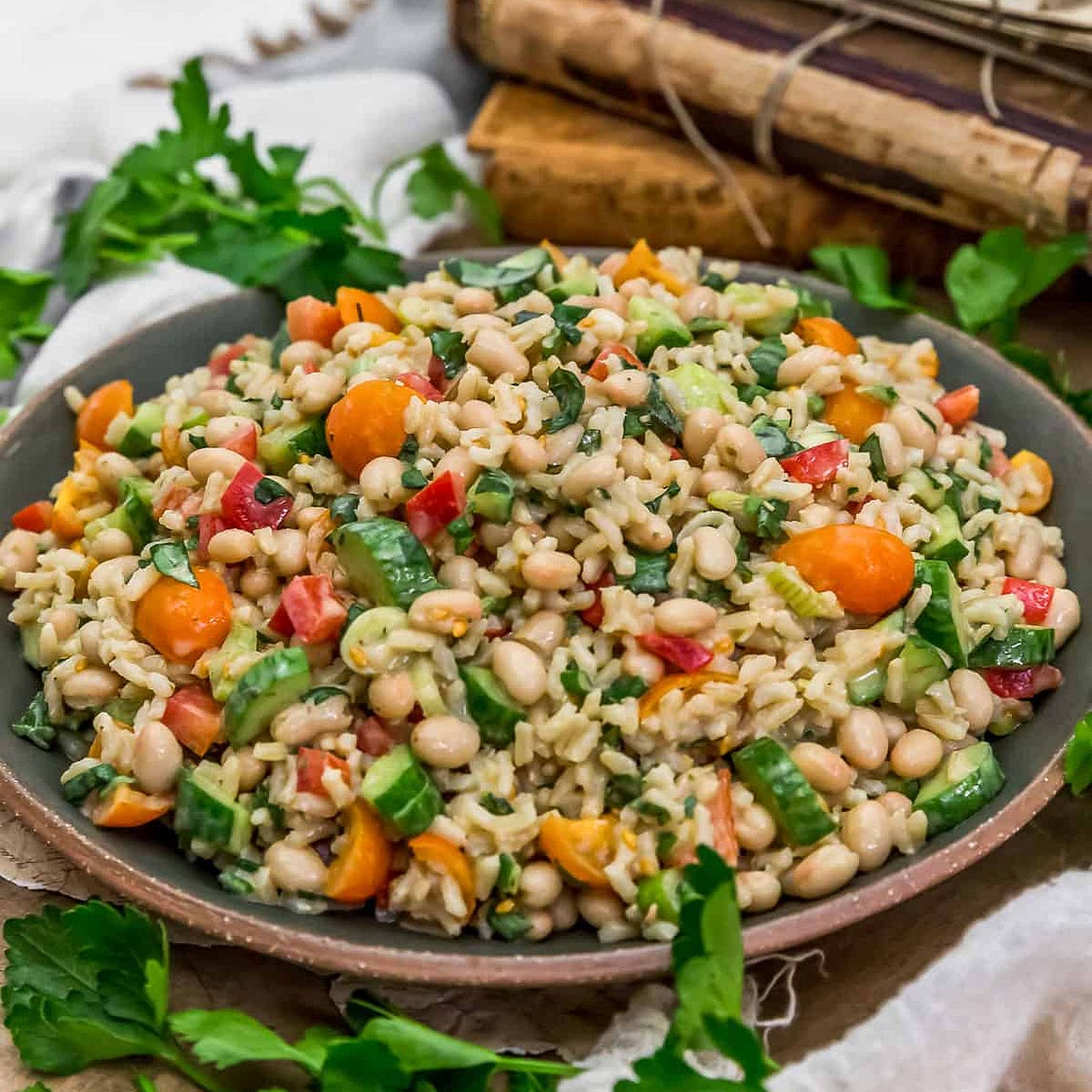 Italian Basil Rice Salad