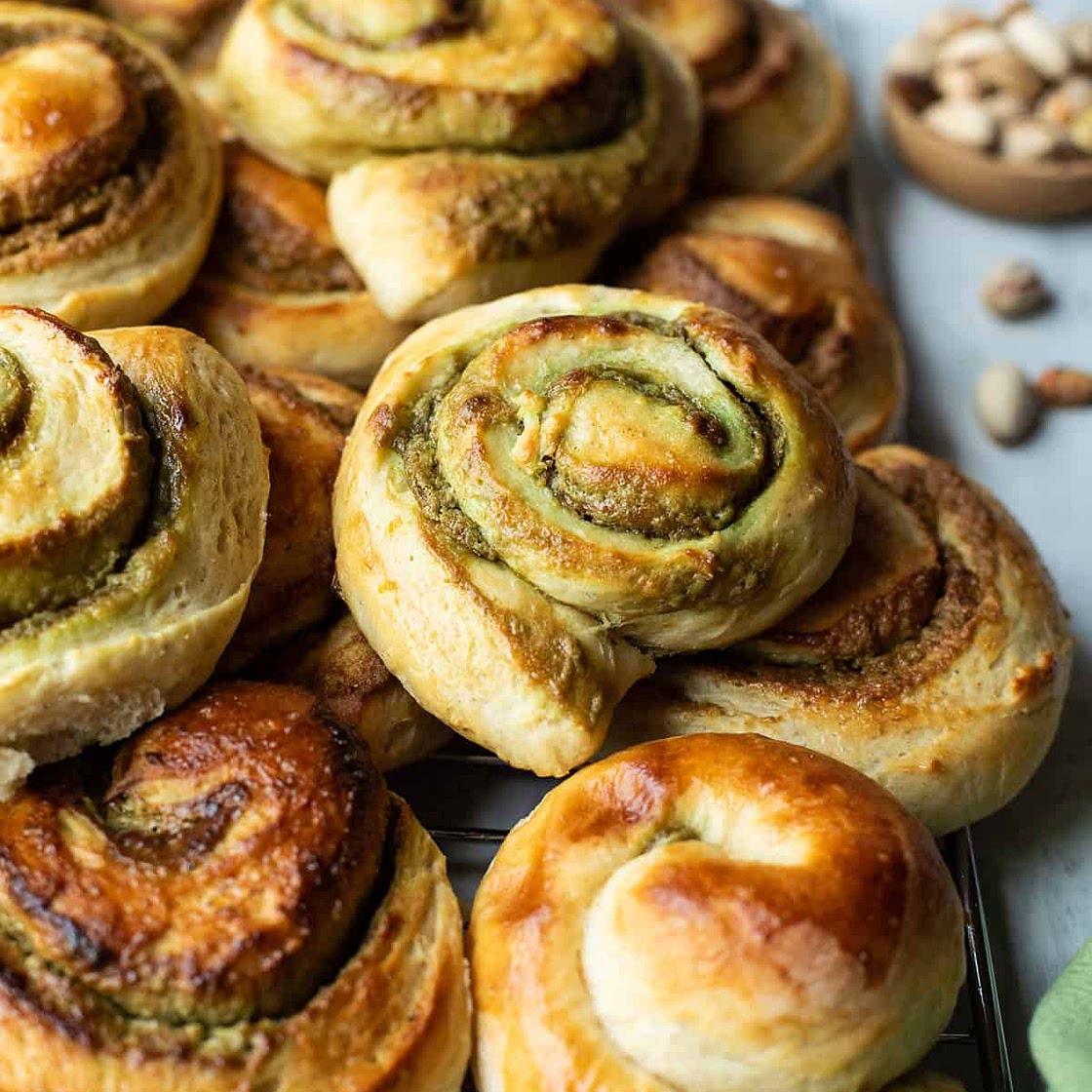 Fluffy and Bright Lemon Pistachio Buns