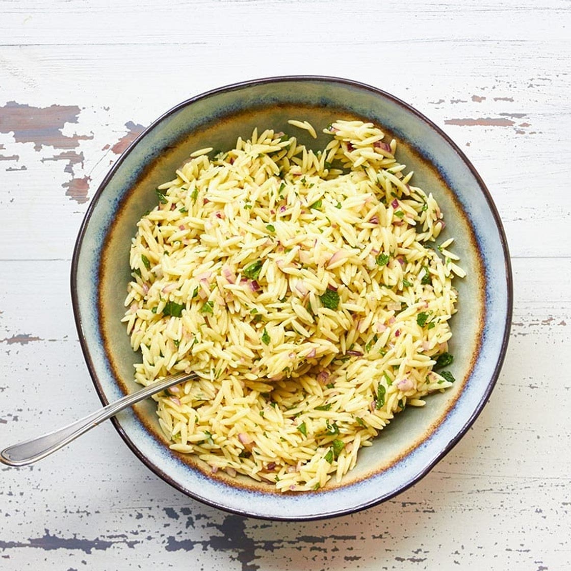 Red Onion Mint Orzo