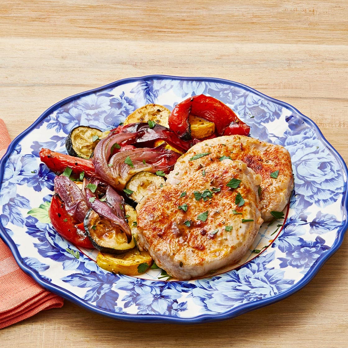 Sheet-Pan Ranch Pork and Veggies