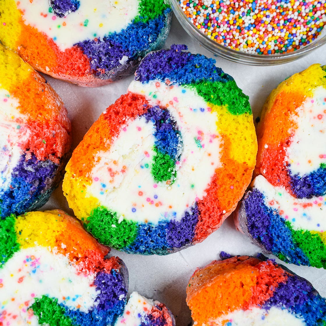 Rainbow Cake Roll