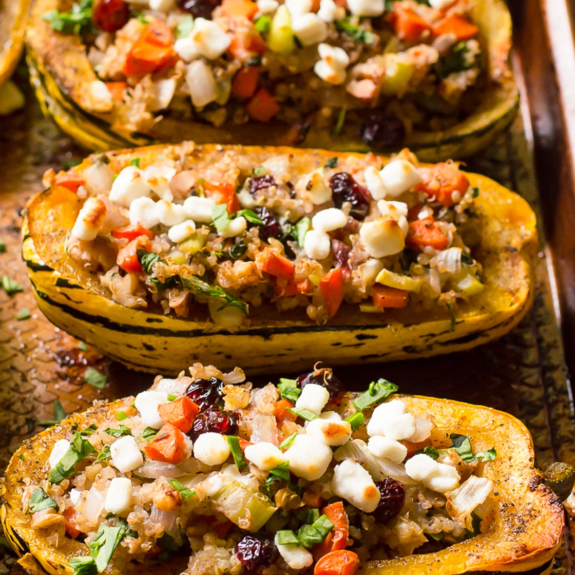 Vegetarian Stuffed Delicata Squash