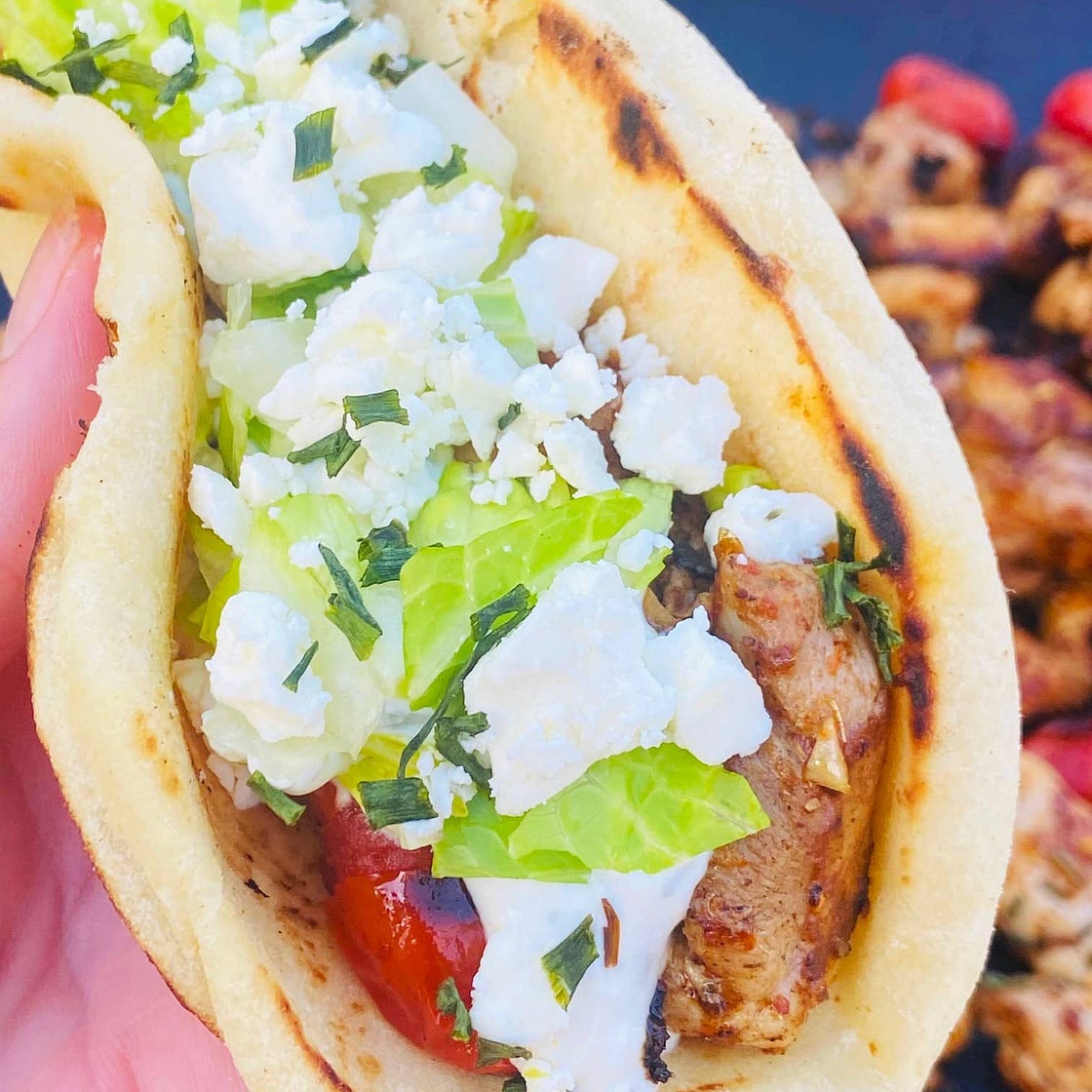 Easy Blackstone Chicken Gyros
