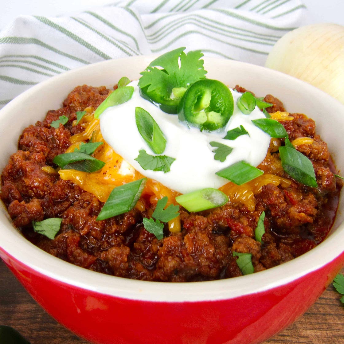 Keto Instant Pot No-Bean Chili