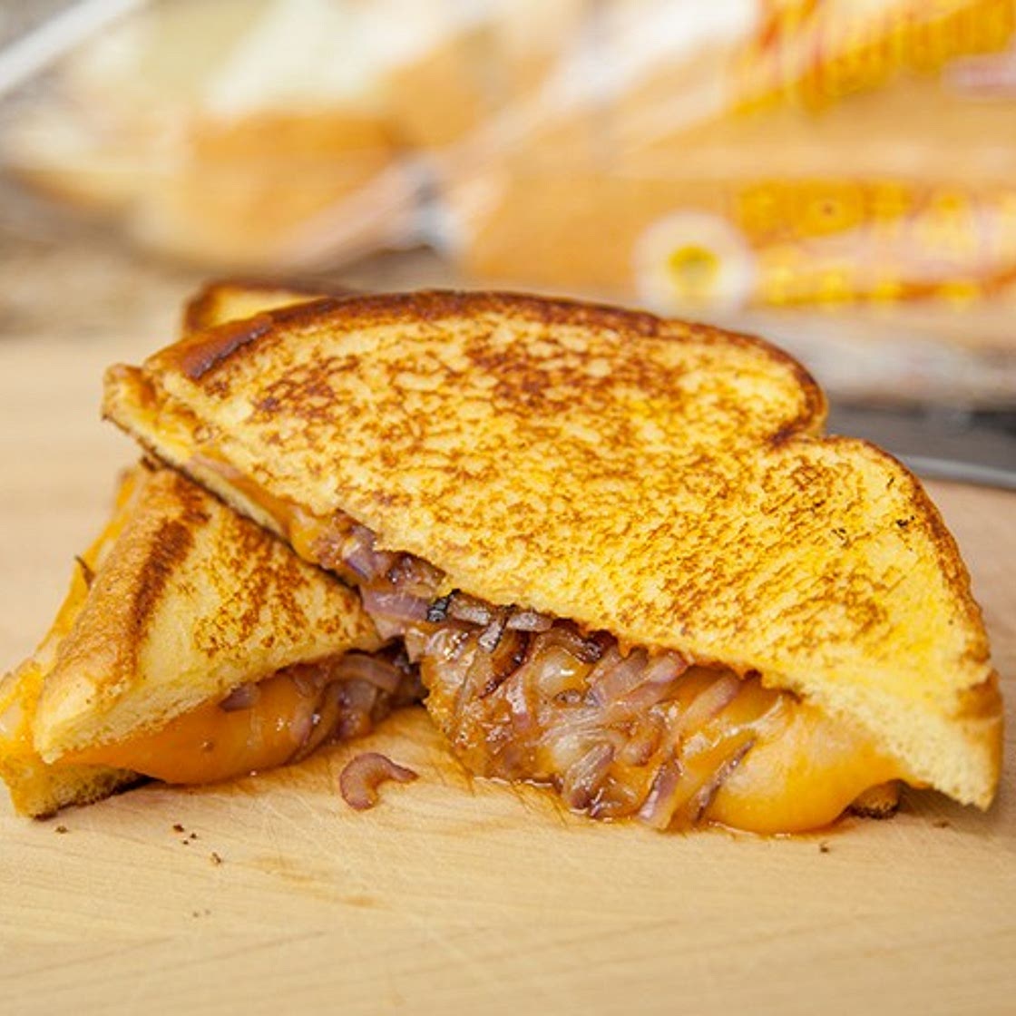 BBQ and Caramelized Onion Grilled Cheese